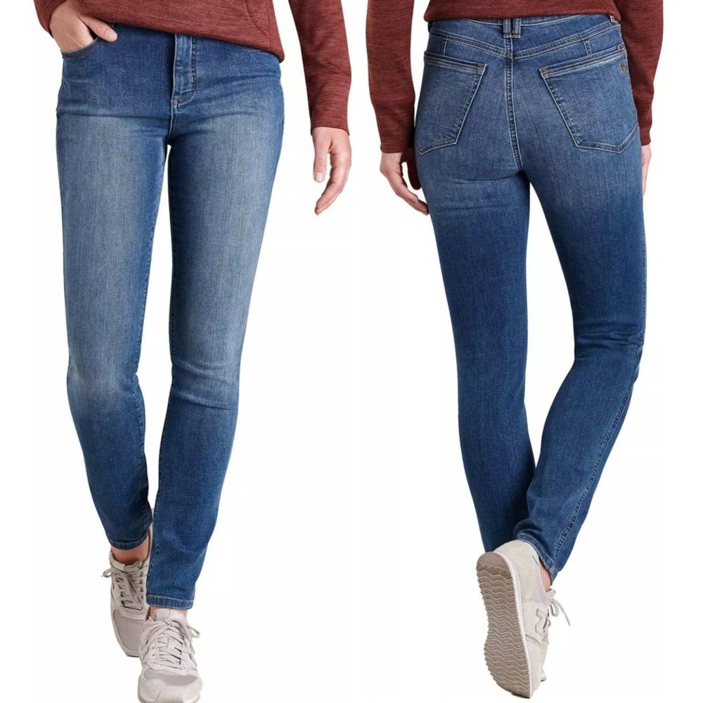 Kuhl‎ Jeans Kontour Flex Womens Sz 16 33 Blue Skinny Medium Wash Mid Rise $109